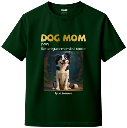 AI Cartoon Pet Portrait T-Shirt – Dog Mom Edition