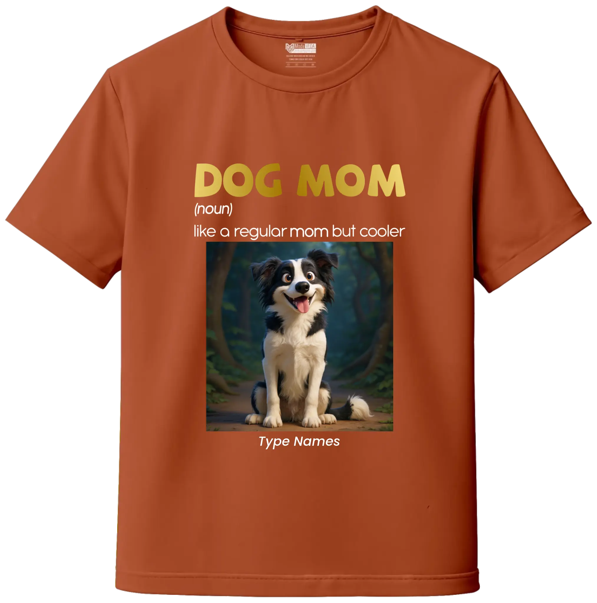 AI Cartoon Pet Portrait T-Shirt – Dog Mom Edition