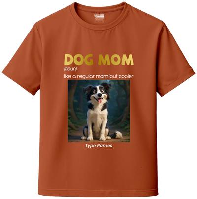 Coral custom pet photo t-shirt with personalized artwork – dog photo printed t-shirt, India