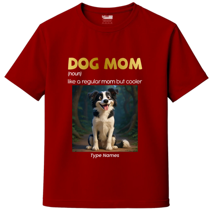 AI Cartoon Pet Portrait T-Shirt – Dog Mom Edition