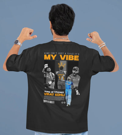 King of Cricket – Oversized Printed T-Shirt