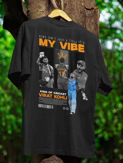 King of Cricket – Oversized Printed T-Shirt