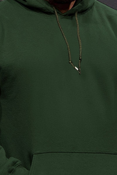 Oversized Hooded Sweatshirt Bottle Green
