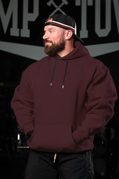 Oversized Hooded Sweatshirt Maroon