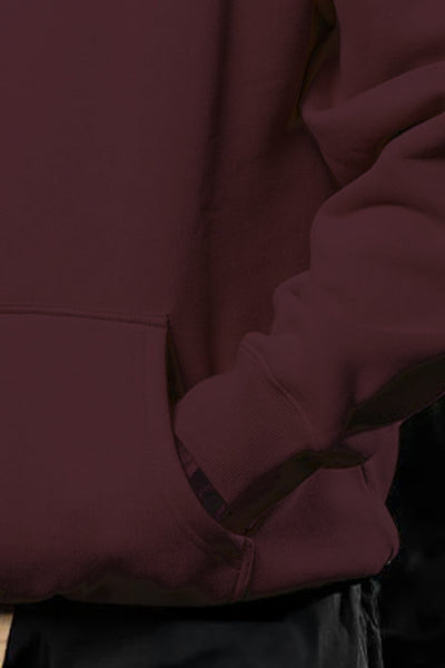 Oversized Hooded Sweatshirt Maroon
