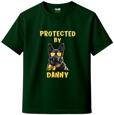 Custom “Protected by My Dog” T-Shirt with Name & Breed