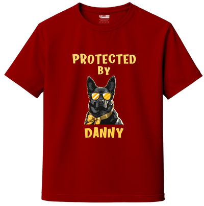 Custom “Protected by My Dog” T-Shirt with Name & Breed