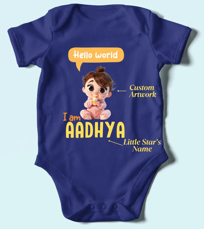Custom Romper for Boys/Girls - Cute Baby Avatar with Name