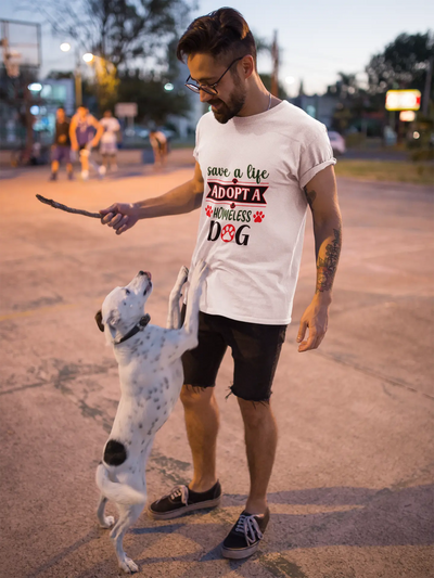 Save a Life Adopt a Homeless Dog T-Shirt