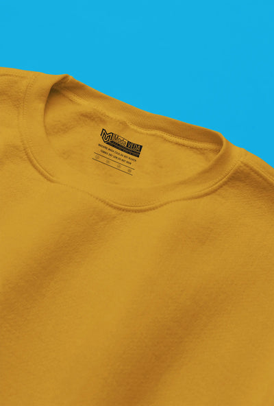 Premium Plain Sweatshirt Mustard Yellow
