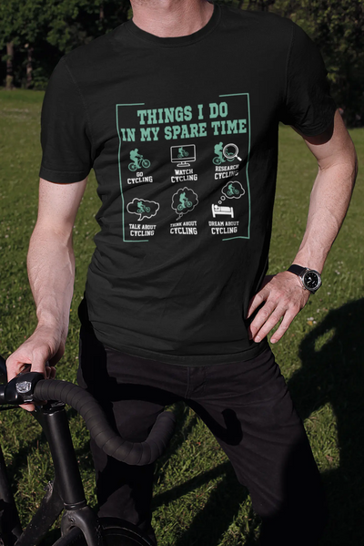 Cycling Life T-Shirt – For Hardcore Riders Only - Black