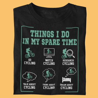 Cycling Life T-Shirt – For Hardcore Riders Only - Black