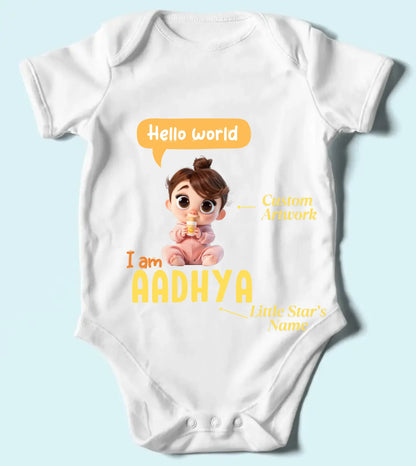Custom Romper for Boys/Girls - Cute Baby Avatar with Name