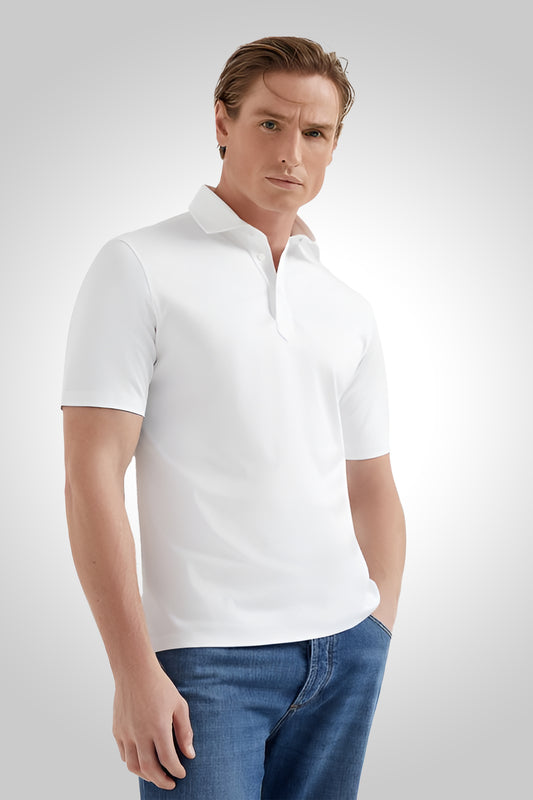 Polo Half Sleeve White